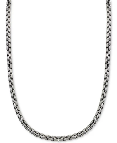 Esquire Men's Jewelry Large Box-Link Chain in Stainless Steel, Created for Macy's
