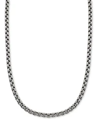 Esquire Men's Jewelry Large Box-Link Chain in Stainless Steel, Created for Macy's