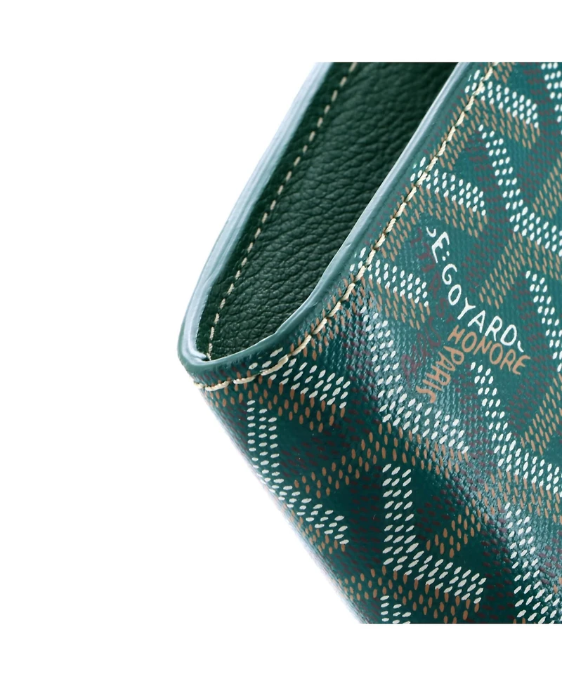 Pre-Owned Goyard Chypre Wallet on Strap Coated Canvas with Leather
