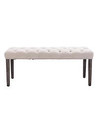 flynama Tufted Velvet Dining Bench, 330lbs Capacity