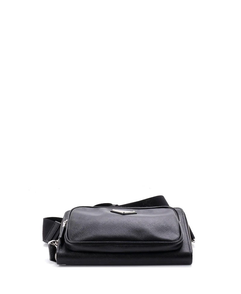 Pre-Owned Prada Zip Around Front Pocket Belt Bag Saffiano Leather