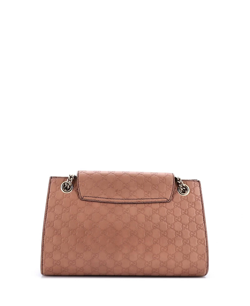 Pre-Owned Gucci Large Emily Chain Flap Shoulder Bag Guccissima Leather