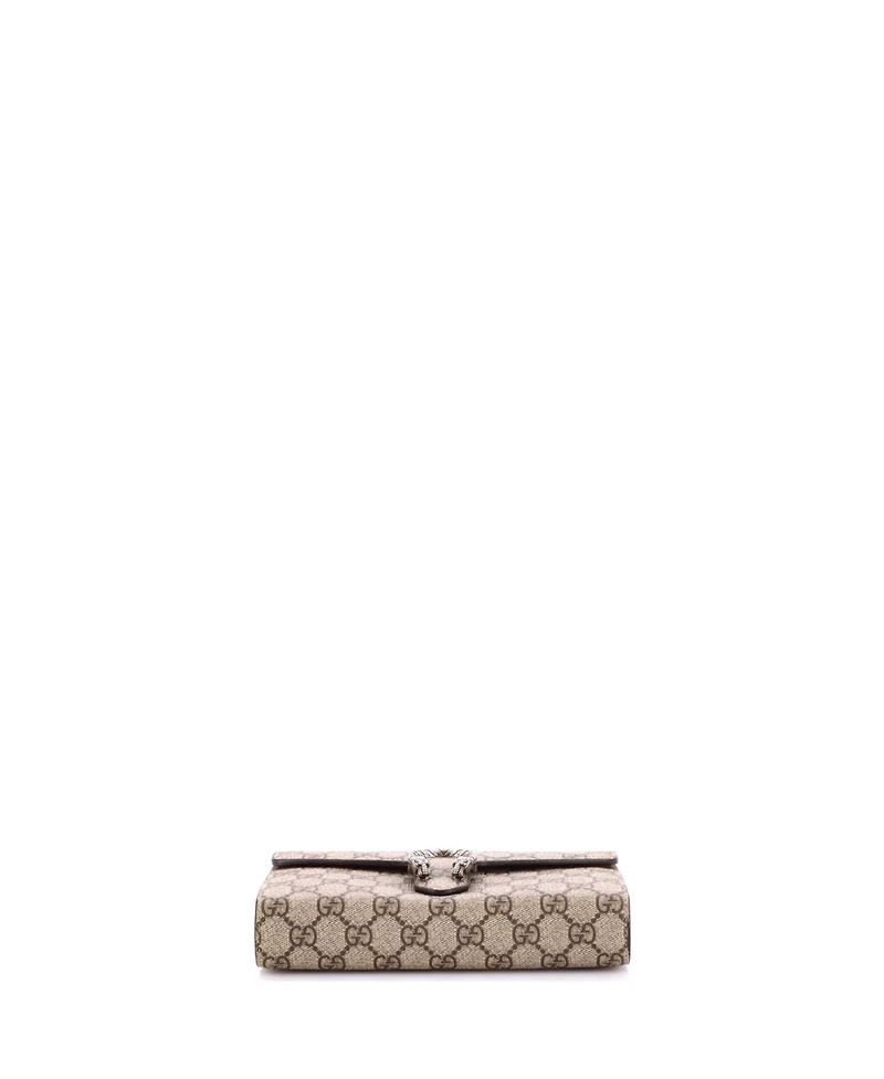Pre-Owned Gucci Small Dionysus Chain Wallet Gg Coated Canvas