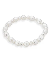 Bling Jewelry Elegant Stackable Freshwater Cultured Baroque Pearl Stretch Bracelet