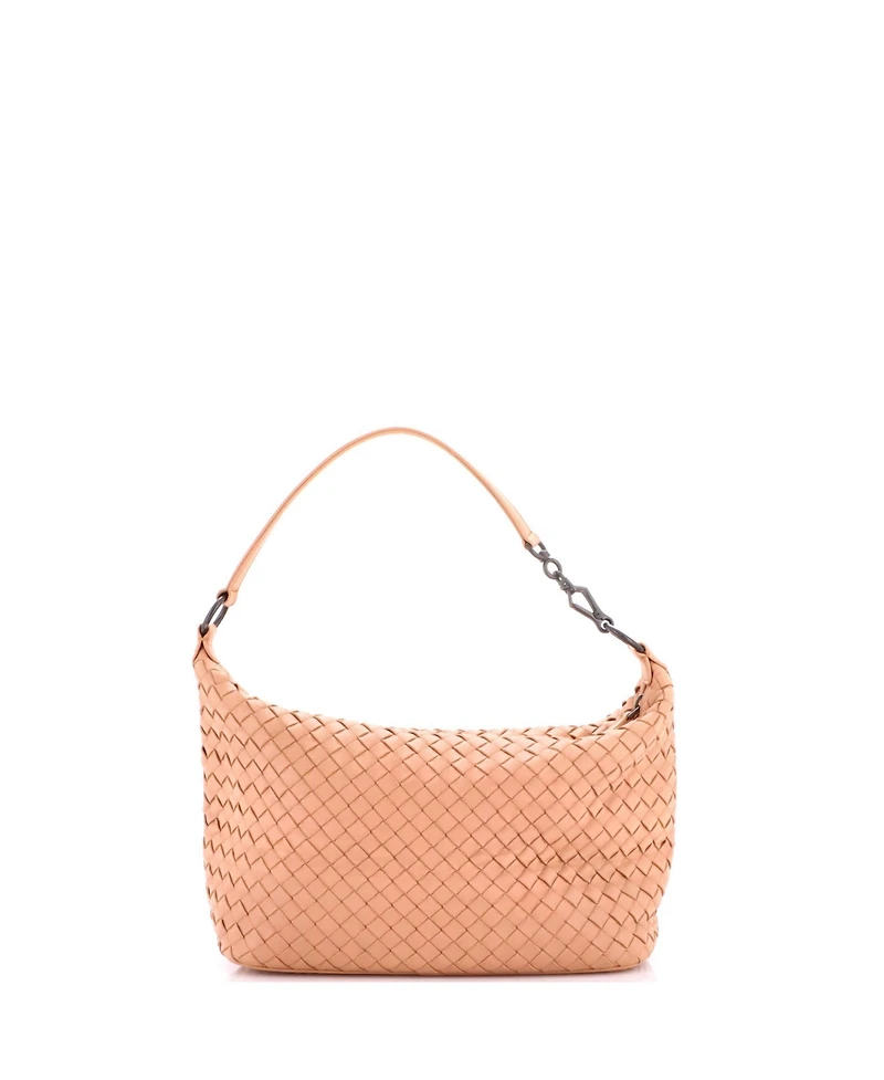 Pre-Owned Bottega Veneta Small Zip Hobo Intrecciato Nappa