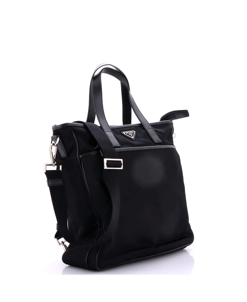 Pre-Owned Prada Large Convertible Pocket Zip Tote Tessuto