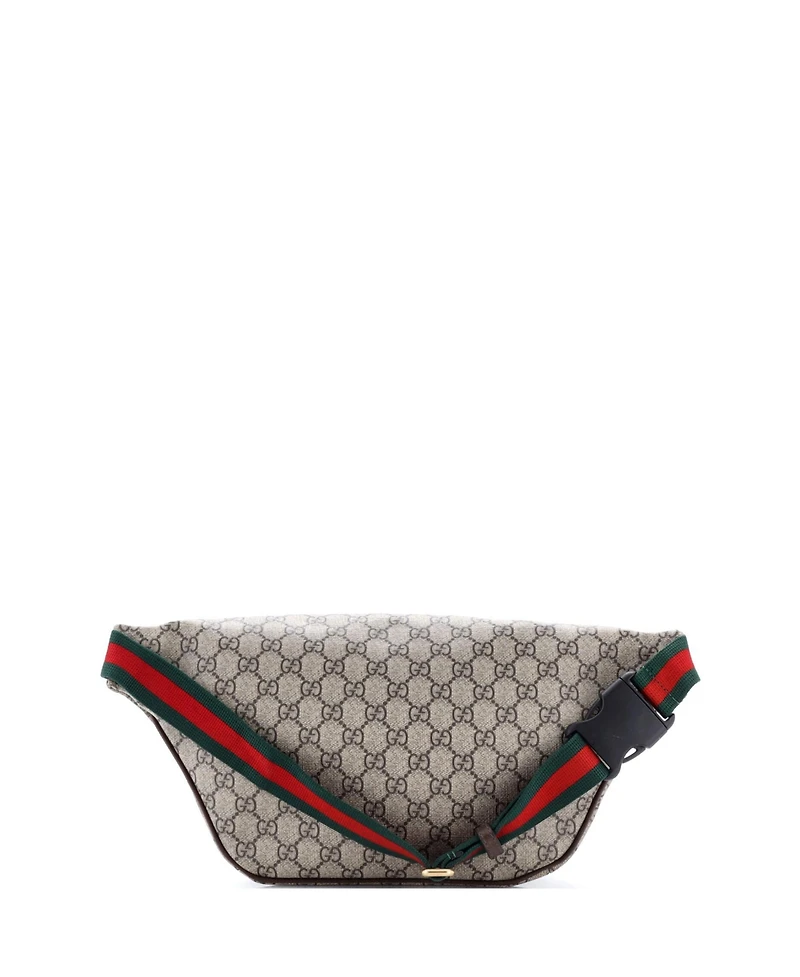 Pre-Owned Gucci Courrier Zip Belt Bag Gg Coated Canvas with Applique
