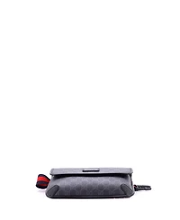 Pre-Owned Gucci Web Flap Belt Bag Gg Coated Canvas