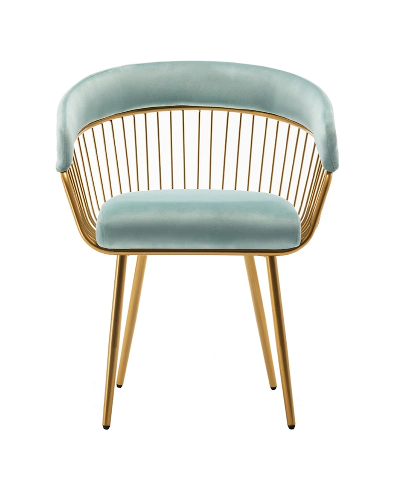 Dyhome Mid-Century Modern Glam Velvet Dining Chairs Set of 2