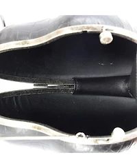 Pre-Owned Saint Laurent Love Heart Chain Box Clutch Embossed Leather