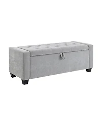 Flynama 48" Button-Tufted Storage Ottoman, 350 lbs