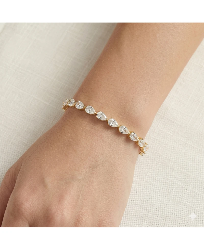 Simona Radiant Pearshaped Cz Tennis Bracelet