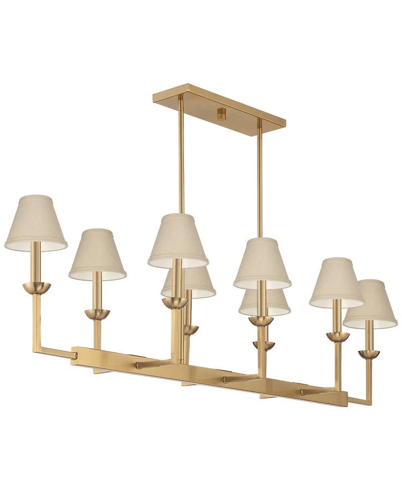 Possini Euro Design Kime 50inch W 8-Light Island Chandelier with Shades
