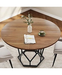gaomon Kitchen Table Round Dining Table for 4-6 People for Dining Room, Home Office, Living Room