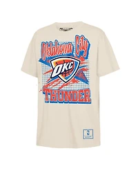 Mitchell & Ness Big Boys and Girls Natural Oklahoma City Thunder Hardwood Classics Retro Vibe T-Shirt