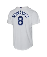 Nike Big Boys and Girls Enrique Hernandez White Los Angeles Dodgers Baseline Jersey