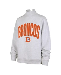 '47 Brand Women's Gray Denver Broncos Subtle Muse Mock Neck Sweatshirt