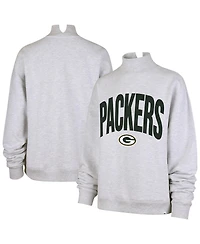 '47 Brand Women's Gray Green Bay Packers Subtle Muse Mock Neck Sweatshirt