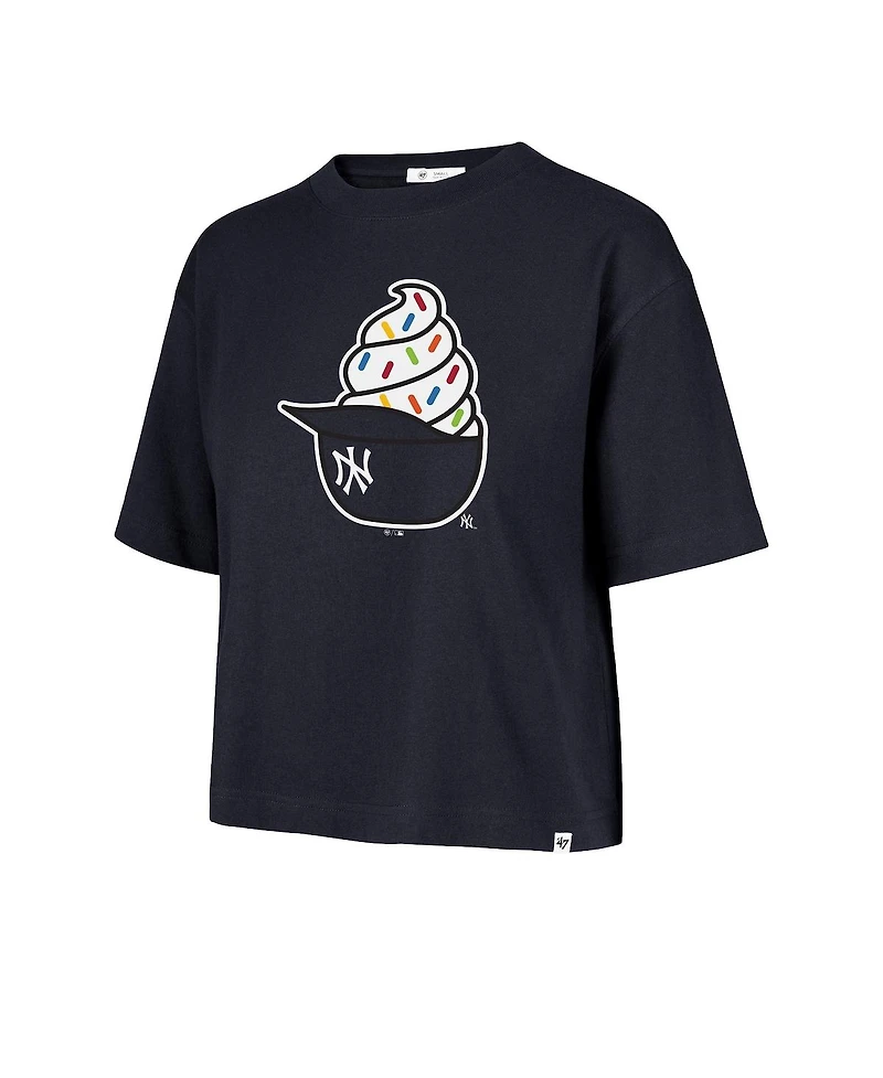 '47 Brand Women's Navy New York Yankees Ice Cream Helmet T-Shirt