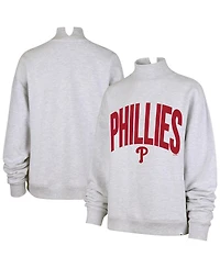 '47 Brand Women's Heather Gray Philadelphia Phillies Subtle Muse Mock Neck Sweatshirt