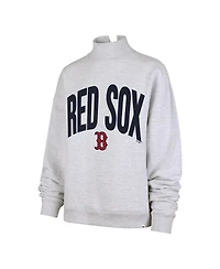 '47 Brand Women's Heather Gray Boston Red Sox Subtle Muse Mock Neck Sweatshirt