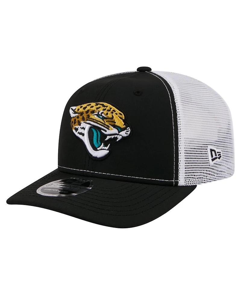 New Era Men's Black Jacksonville Jaguars 9SEVENTY Trucker Adjustable Hat