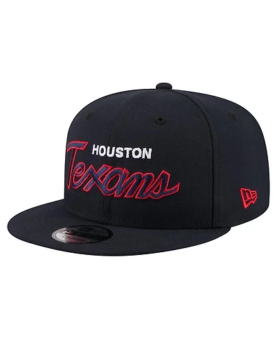 New Era Men's Navy Houston Texans Core Team Script 9FIFTY Snapback Hat