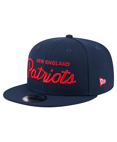 New Era Men's Navy New England Patriots Core Team Script 9FIFTY Snapback Hat