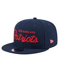 New Era Men's Navy New England Patriots Core Team Script 9FIFTY Snapback Hat