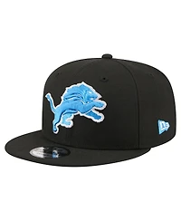 New Era Men's Black Detroit Lions 9FIFTY Snapback Hat