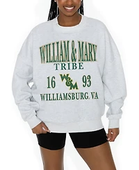 Gameday Couture Women's Ash William Mary Tribe Premium Fleece Pullover Sweatshirt