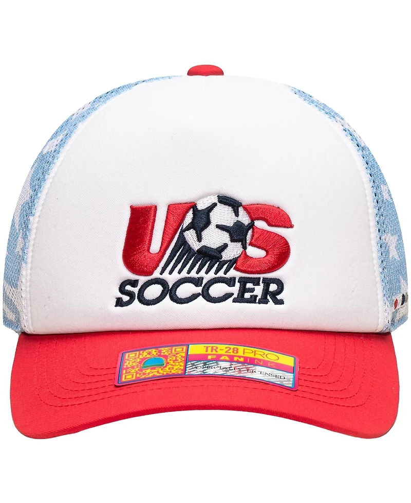 Fan Ink Men's and Women's White Usmnt Making History Adjustable Trucker Hat