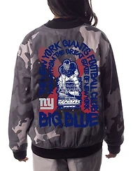 The Wild Collective Men's and Women's Gray New York Giants Camo Bomber Jacket