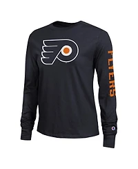 Champion Women's Black Philadelphia Flyers 2-Hit Long Sleeve T-Shirt