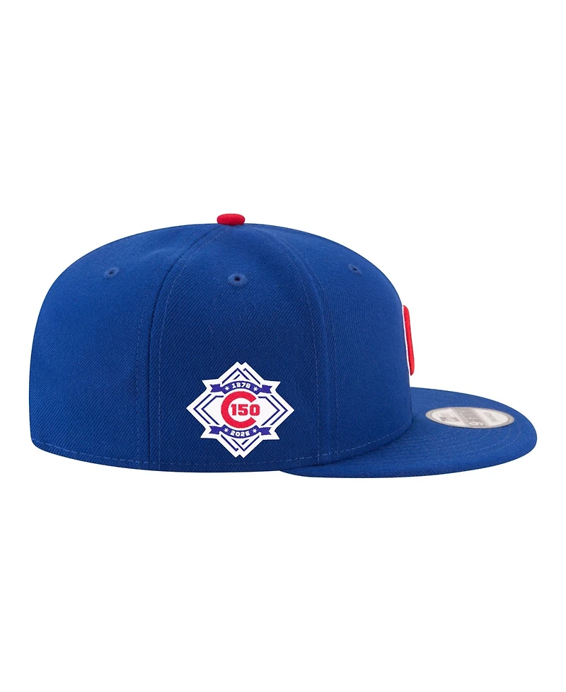 New Era Men's Royal Chicago Cubs 150th Anniversary 9FIFTY Snapback Hat