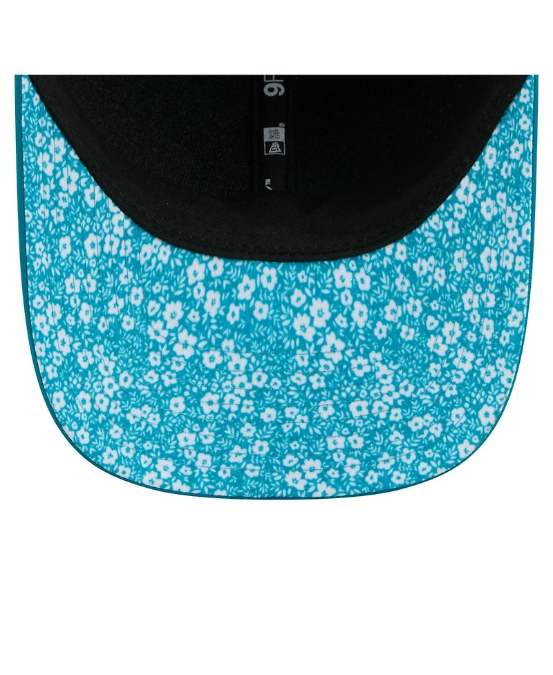 New Era Men's Teal Jacksonville Jaguars Floral 9FORTY M-Crown Trucker Adjustable Hat