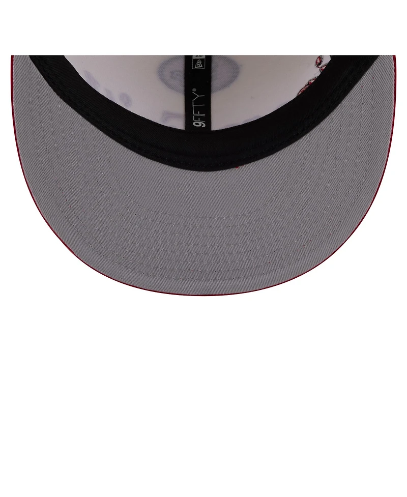 New Era Men's Cream San Francisco 49ers Oversized Slogan 9FIFTY Snapback Hat