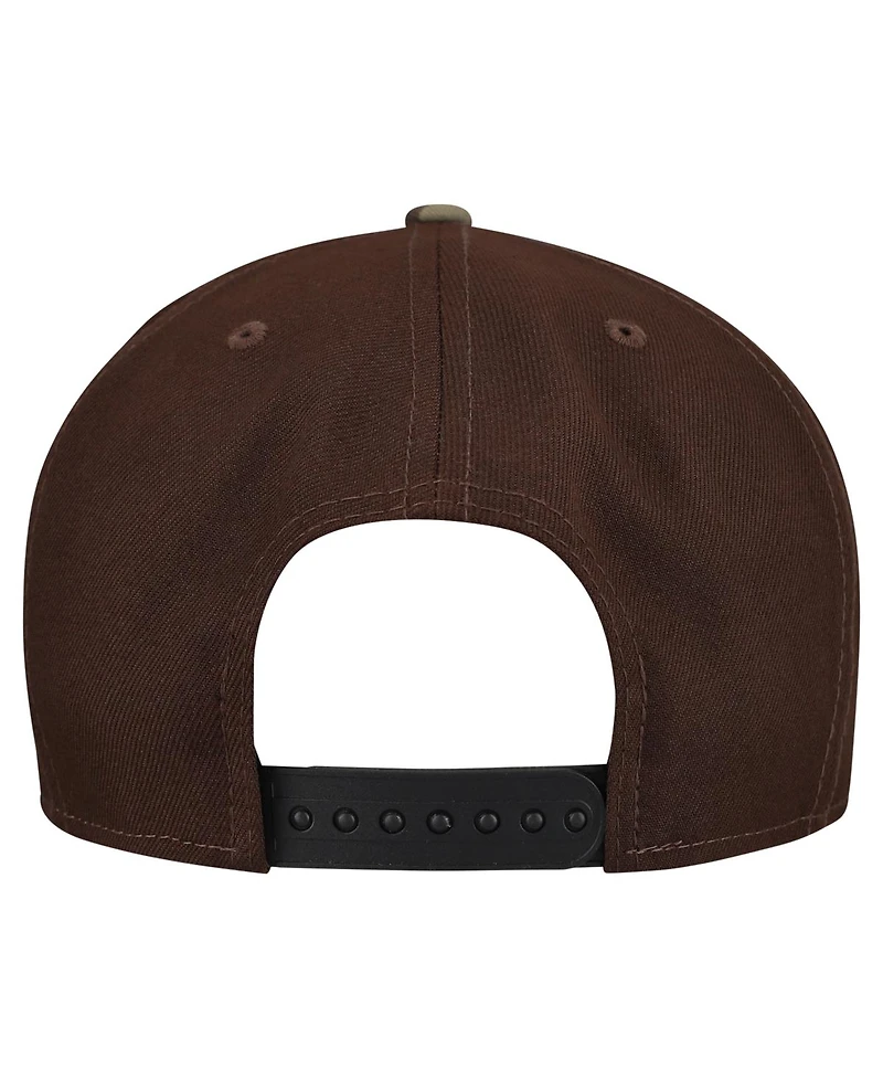 New Era Men's Dark Brown Dallas Cowboys Burnt Wood Camo 9FIFTY Snapback Hat