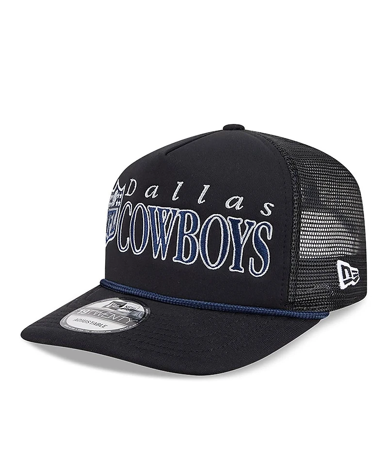 New Era Men's Black Dallas Cowboys Throwback Foam 19TWENTY Adjustable Hat