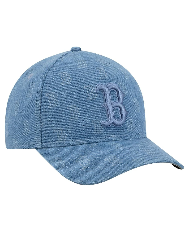 New Era Men's and Women's Denim Boston Red Sox A-Frame 9FORTY Adjustable Hat