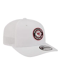 New Era Men's White Kansas City Chiefs Coolera 9SEVENTY Adjustable Hat