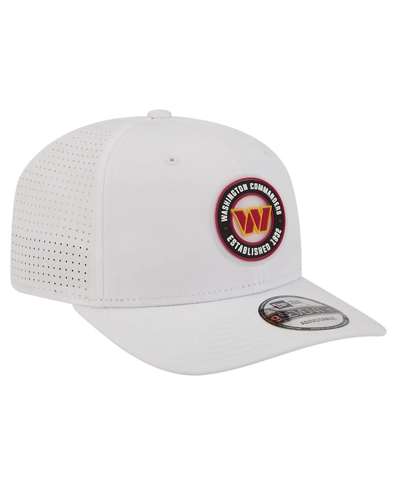 New Era Men's White Washington Commanders Coolera 9SEVENTY Adjustable Hat