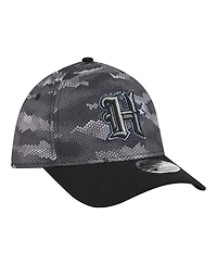 New Era Men's Black Houston Texans Camo A-Frame 39THIRTY Flex Hat