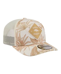 New Era Men's Tan Denver Broncos Tonal Palm Coolera 9SEVENTY Adjustable Trucker Hat