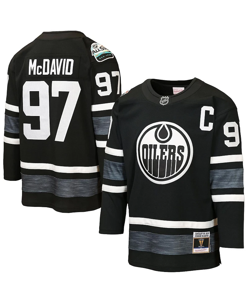 Mitchell & Ness Big Boys and Girls Connor McDavid Black Edmonton Oilers 2019 All-Star Game Power Play Jersey