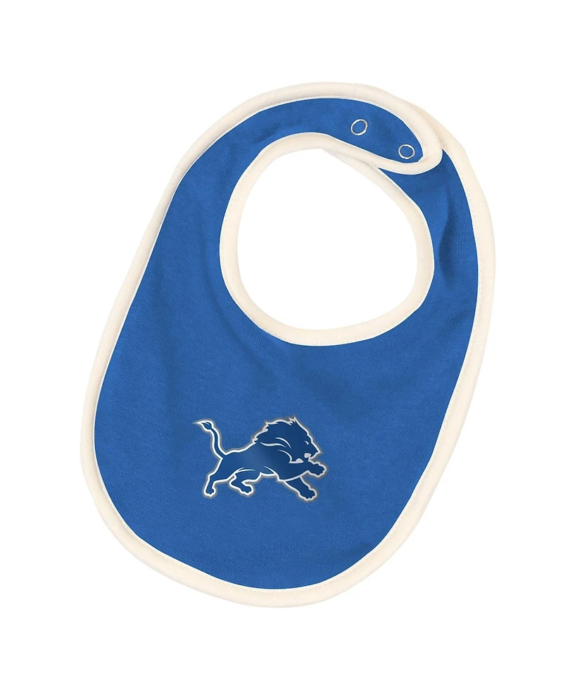 Outerstuff Boys and Girls Detroit Lions Up One 3 Piece Bodysuit Bib Booties Set