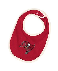 Outerstuff Boys and Girls Tampa Bay Buccaneers Up One 3 Piece Bodysuit Bib Booties Set