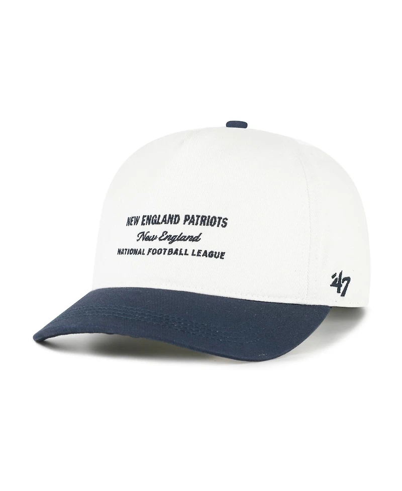 '47 Brand Men's White New England Patriots Contemporary Two-Tone Hitch Adjustable Hat