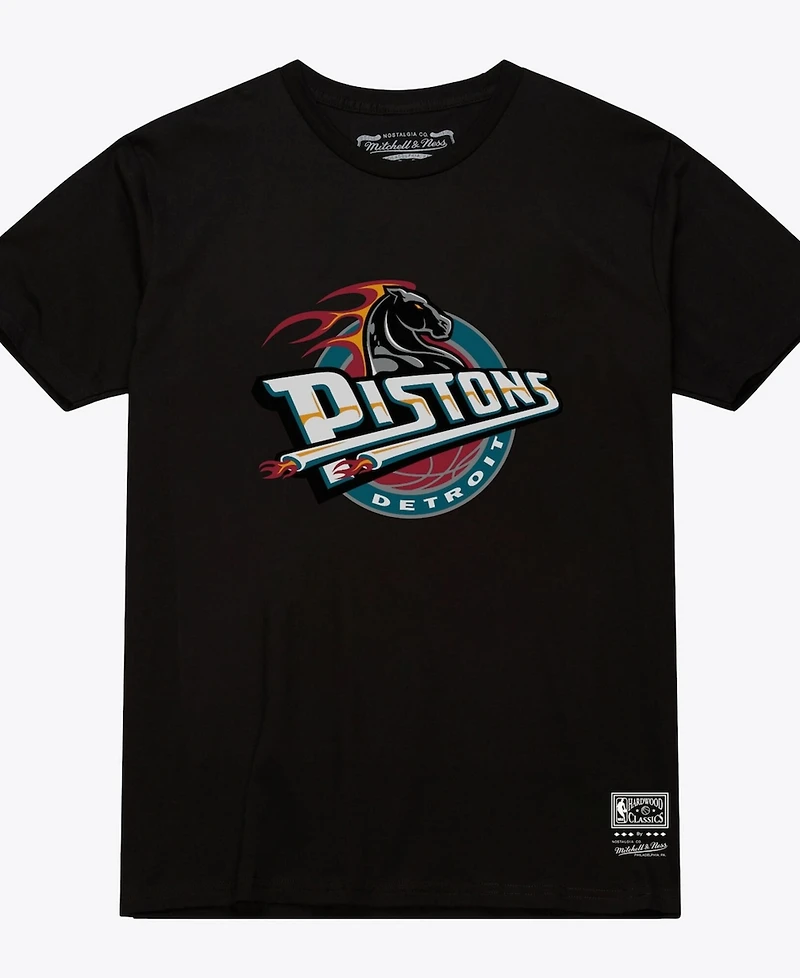 Mitchell & Ness Men's and Women's Black Detroit Pistons Hardwood Classics Arch T-Shirt