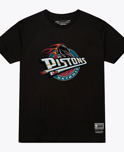 Mitchell & Ness Men's and Women's Black Detroit Pistons Hardwood Classics Arch T-Shirt